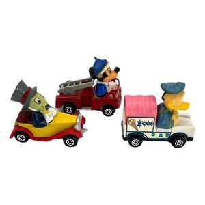 Vintage Walt Disney Matchbox Lesney Lot 3 Diecast Cars Donald Mickey Jiminy 1979